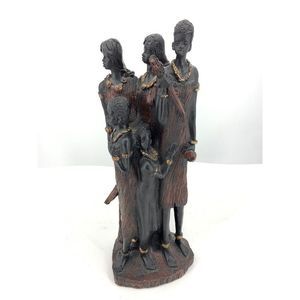 African Women Maasai Tribe Figurine 14" high Polyresin Vintage 1235